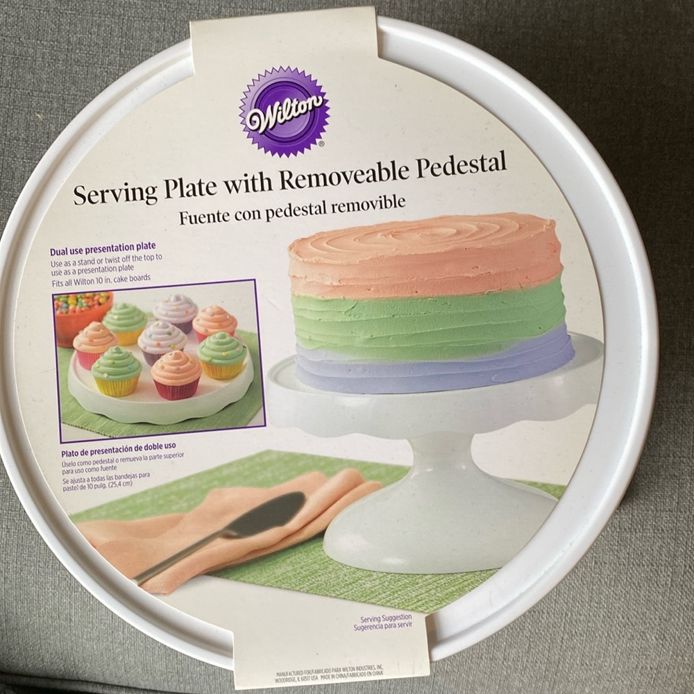 Serving Plate with Removable Pedestal.